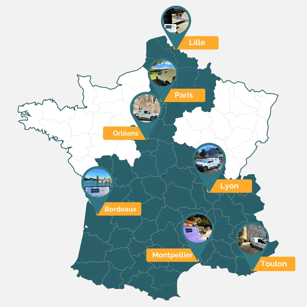 Zones d'intervention France