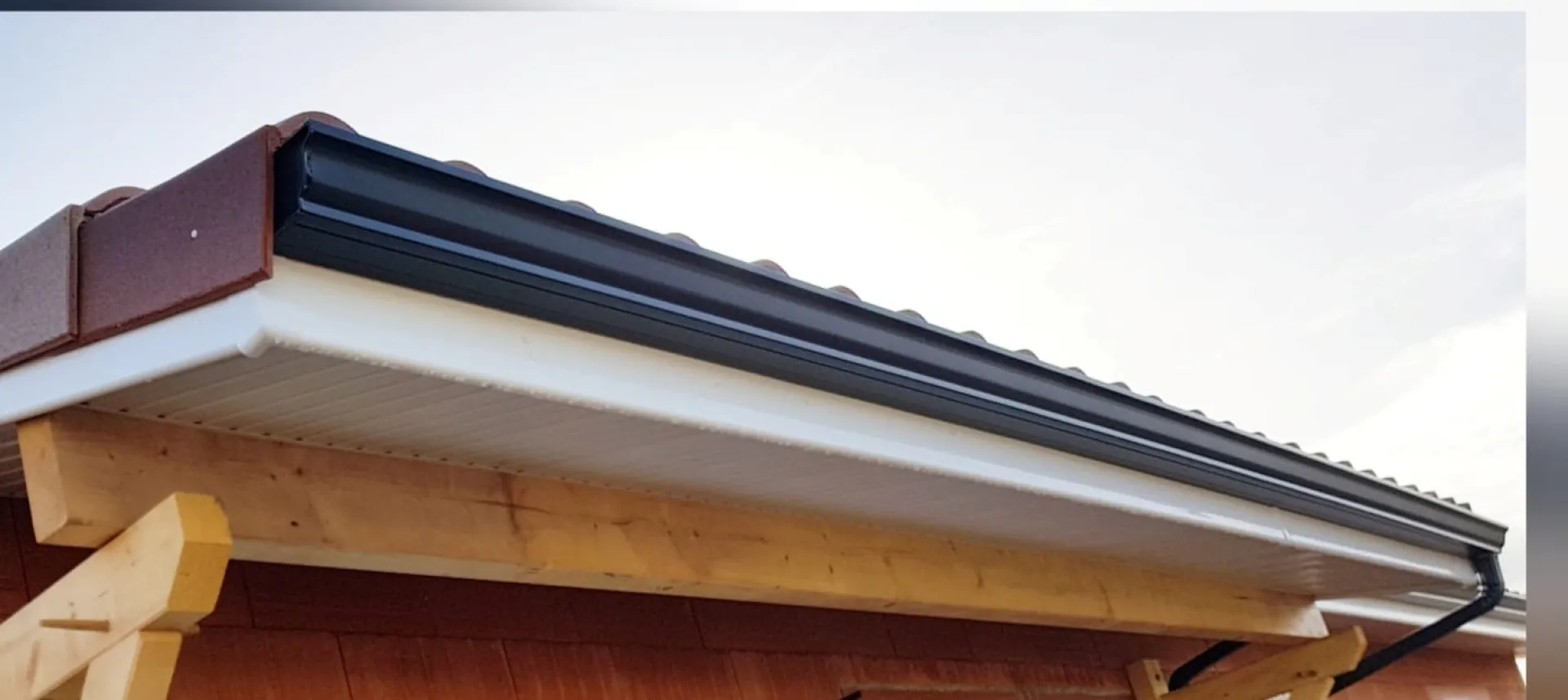 gouttieres aluminium à muret