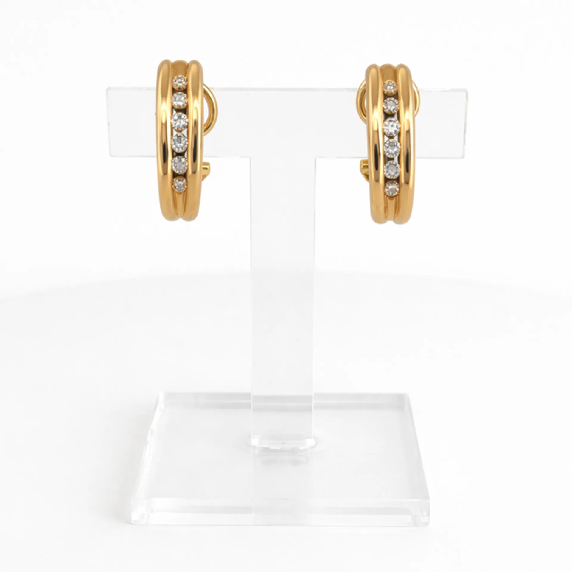 Boucles d’oreilles diamants or 750 en dépôt vente chez Or Ligne La Teste