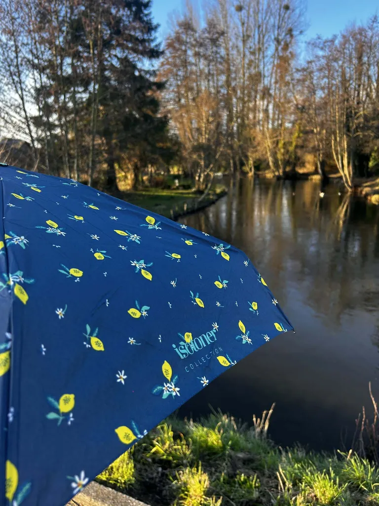 Parapluie MINI SLIM Isotoner Citron Jaune disponible chez Evasion à Eu