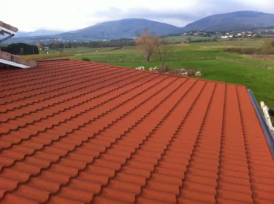 Des tuiles d'aspect traditionnel pour une toiture de faible pente en Bourgogne Franche-Comté