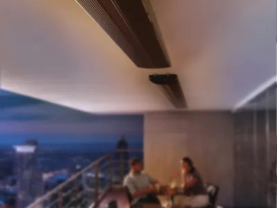 Balcon équipé de chauffage à infrarouge