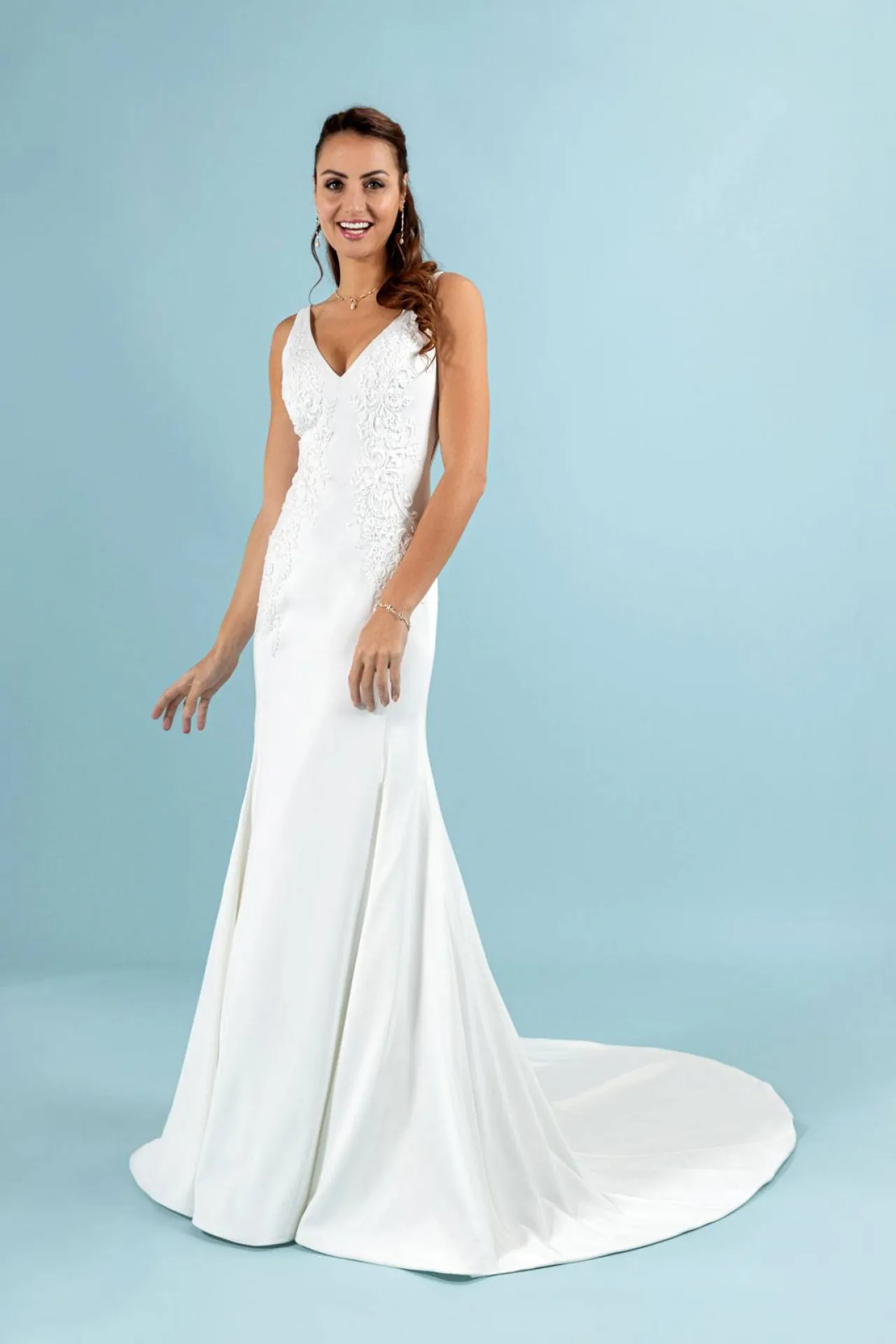 robe sexy chic simple en mousseline et et crêpe mariage marseille