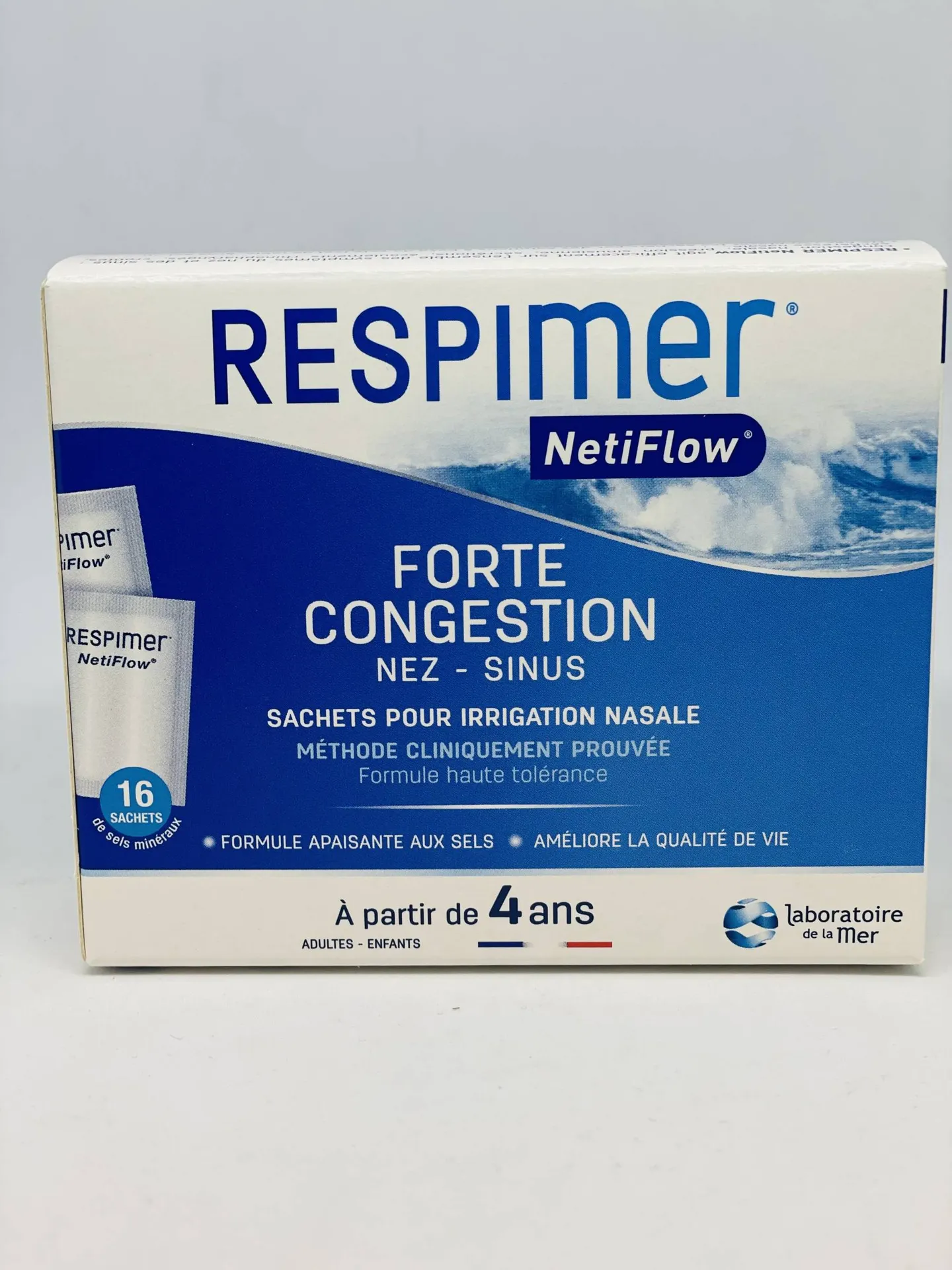RESPIMER nez bouché, irrigation nasale en pharmacie kit et recharges