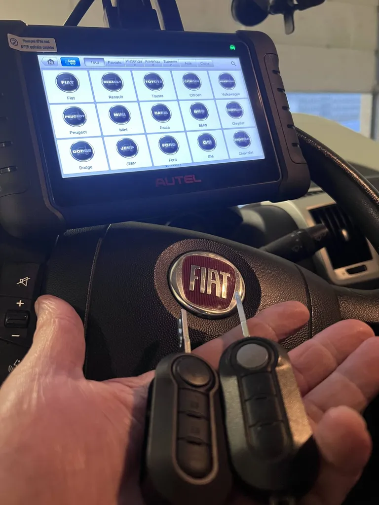 Voici un double de clé Fiat fait ! 