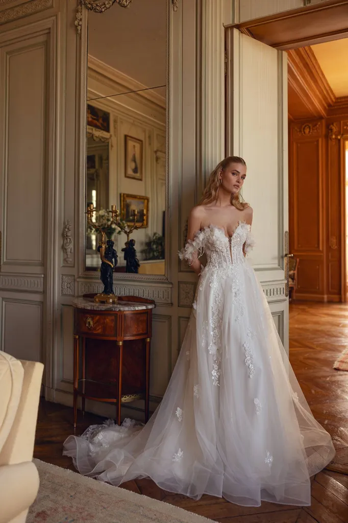 Robe de mariée bohème en tulle Marseille vieux port