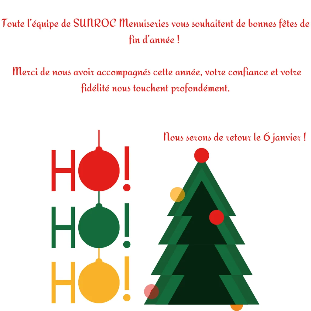 Nous vous souhaitons de très bonnes fêtes de fin d'année ! 