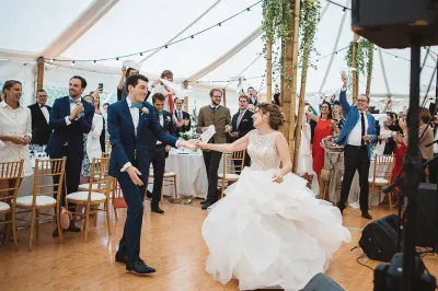 A Luxurious and Emotional Wedding Experience in a Historic Family-Owned French Castle with marquee near to Paris