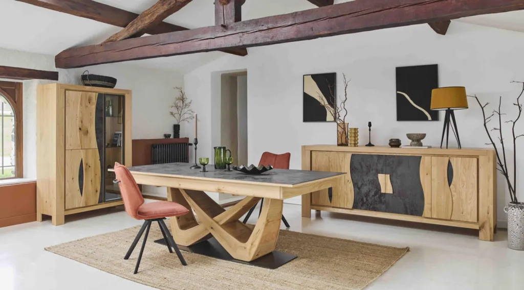 Vente d'une salle à manger complète bois massif modèle LEGEND