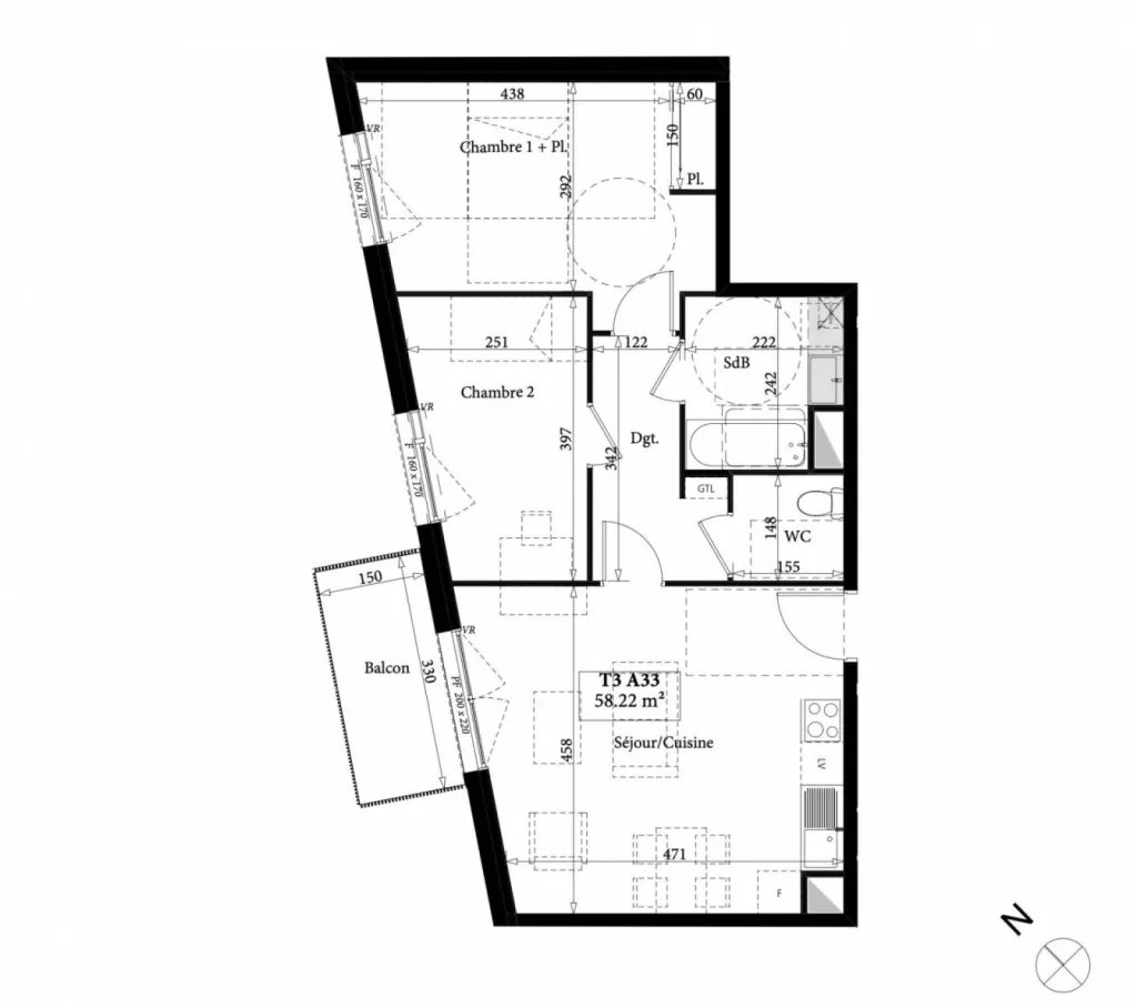 Plan appartement vefa idéal pinel rouen jardin des plantes 
