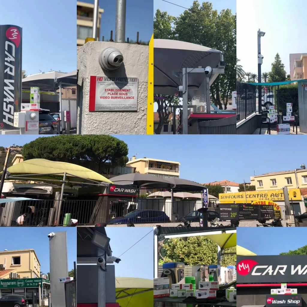 Installation de Système de surveillance pour une entreprise de lavage auto à Six fours les plages