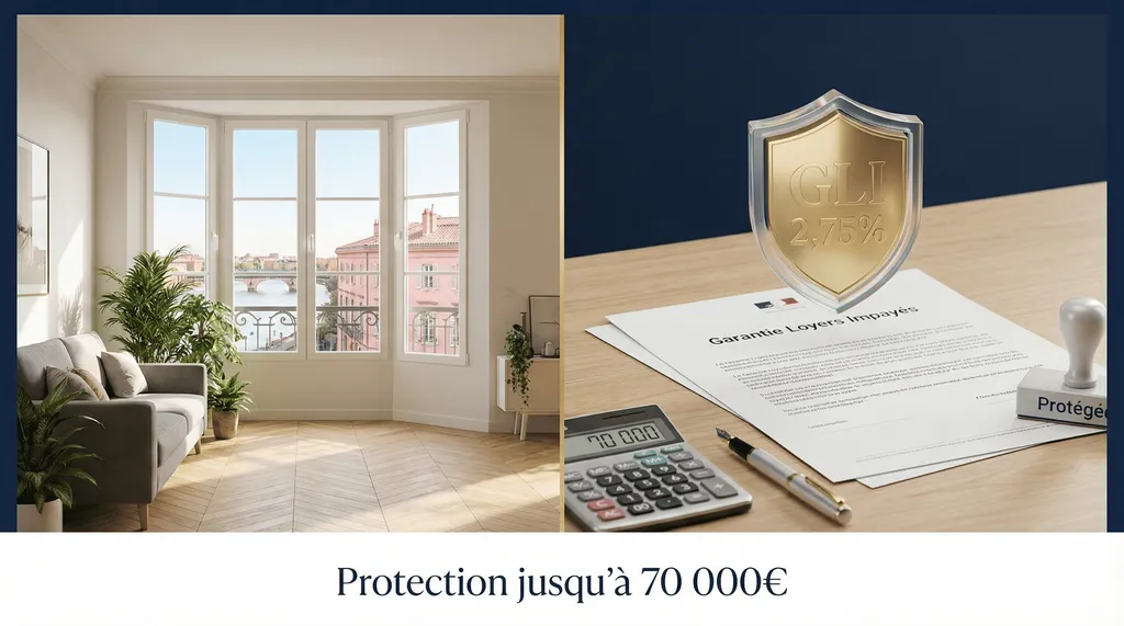 Gestion locative sécurisée avec garantie loyers impayés GLI 2,75% protection jusqu'à 70000€ et dégradations immobilières 10000€ à Toulouse en Haute-Garonne