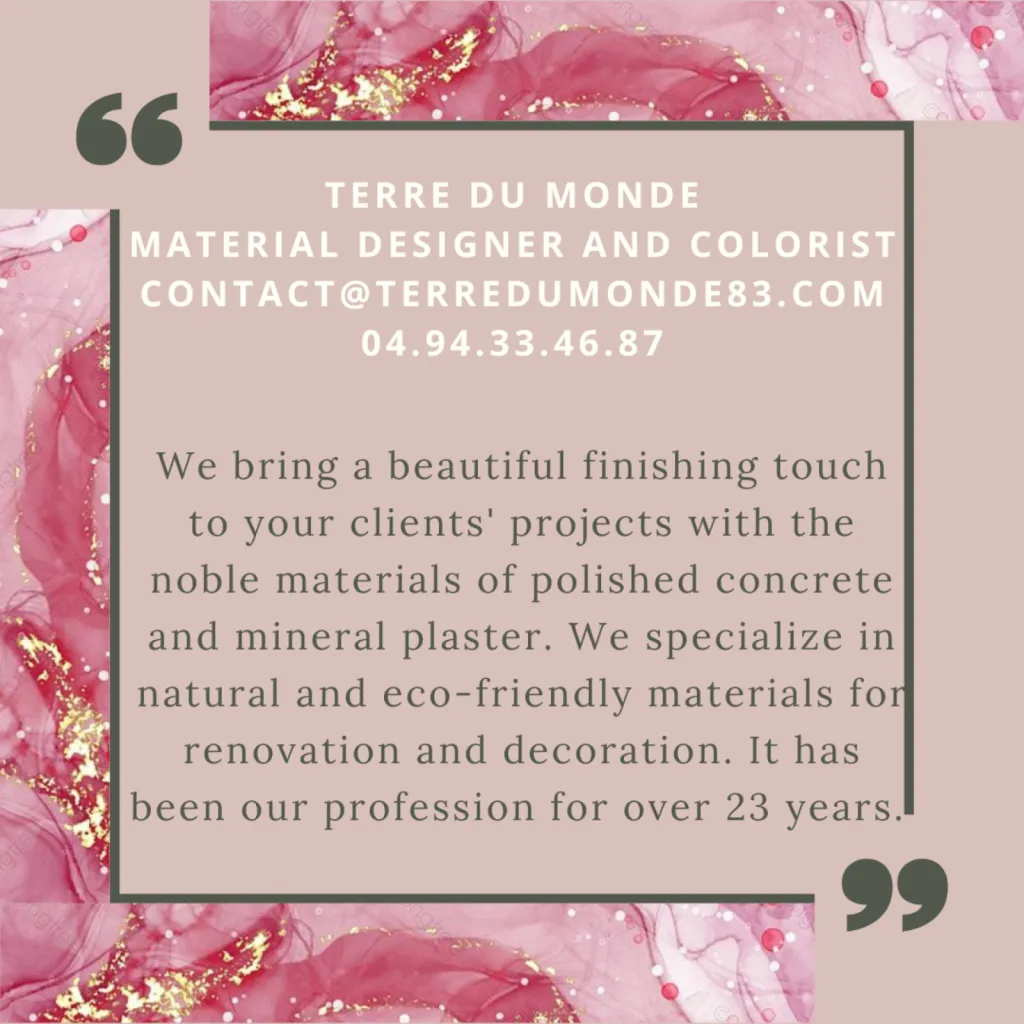 TERRE DU MONDE CREATEUR DE MATIERES