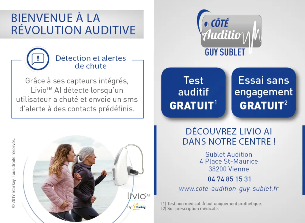 Découvrez livio ai dans notre centre ! Grâce à ses capteurs intégrés, LivioTM AI détecte lorsqu’un utilisateur a chuté et envoie un sms d’alerte à des contacts prédéfinis.