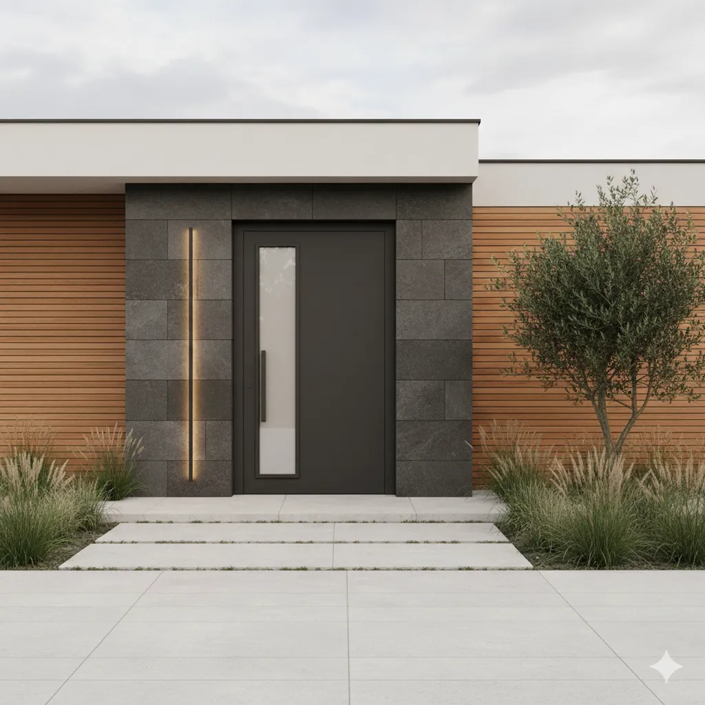 porte aluminium semi-pleine