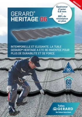 1ère page Brochure Tuiles métalliques GERARD HERITAGE 06