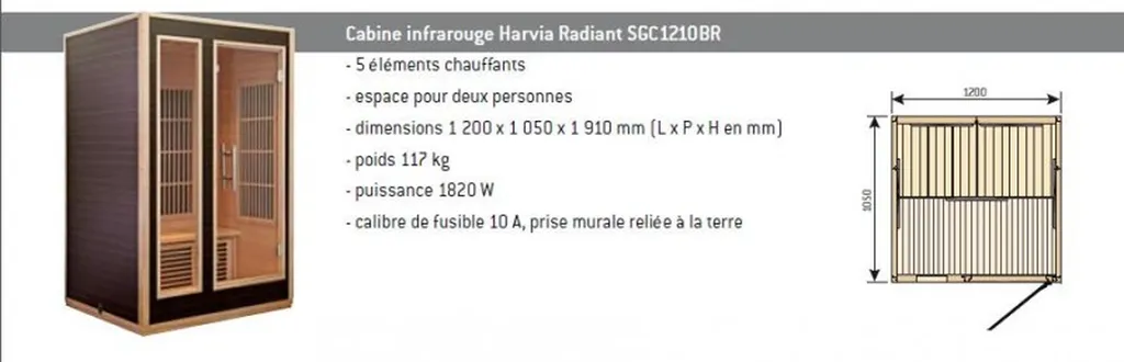 Cabine infrarouge 2 personnes