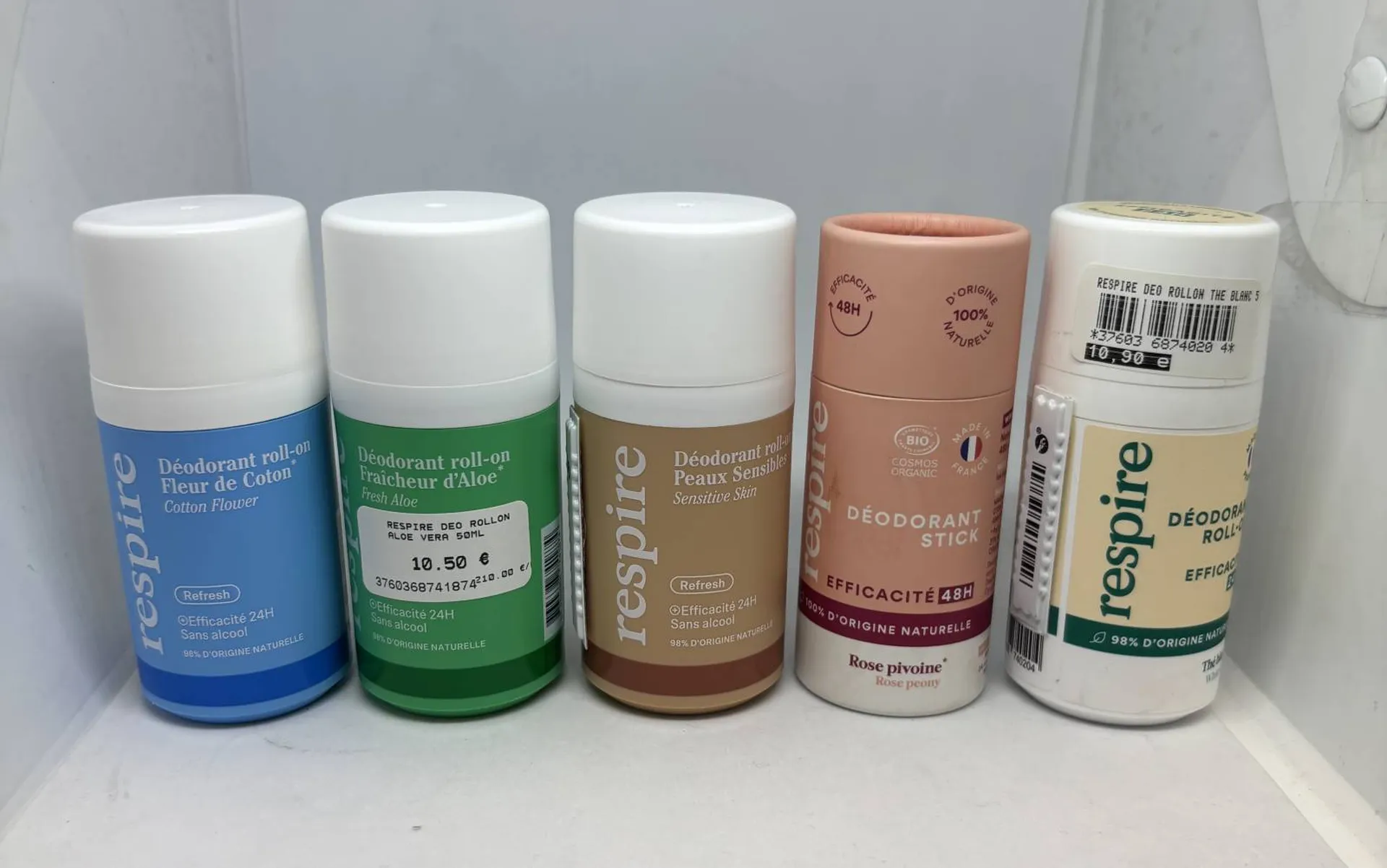 DEODORANTS RESPIRE ROLL-ON MARSEILLE PHARMACIE 13012