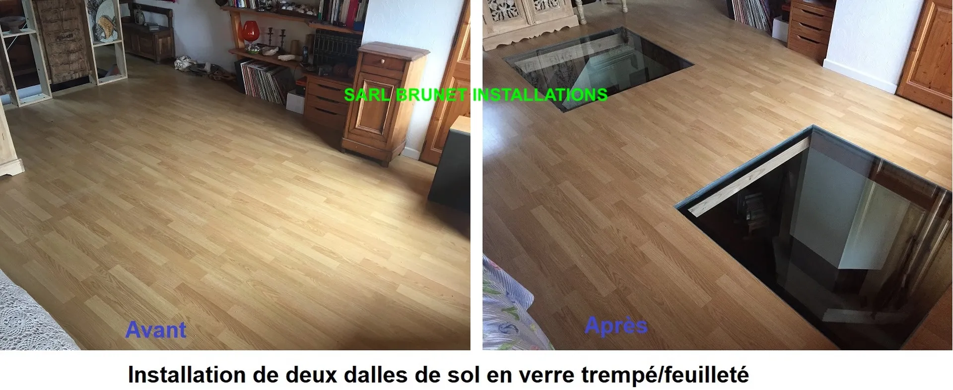 Sol de maison en verre transparent Toulouse