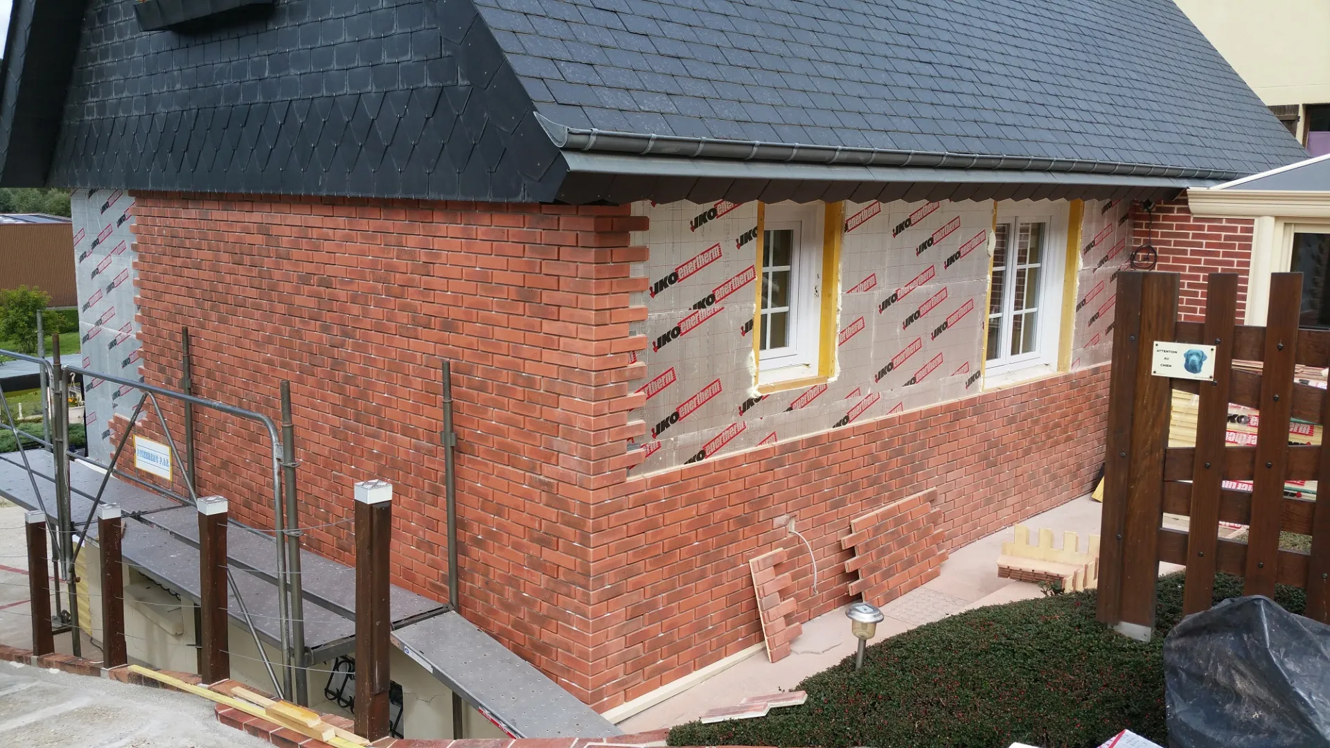 Isolation des Mur par l'Extérieure  ITE 