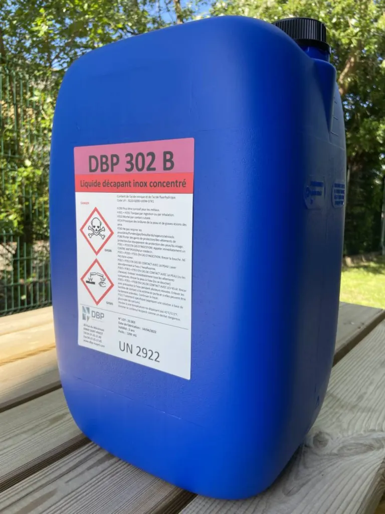 DBP 302 B - Produit de décapage liquipe pour un traitement par immersion de pièce en inox - Drôme (26)