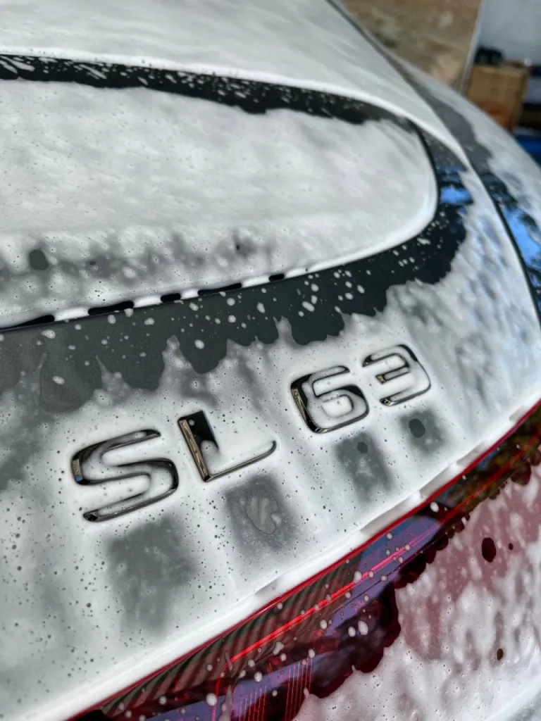 Mercedes-Benz SL 63 : Full PPF + Traitement Céramique sur le PPF à Antibes