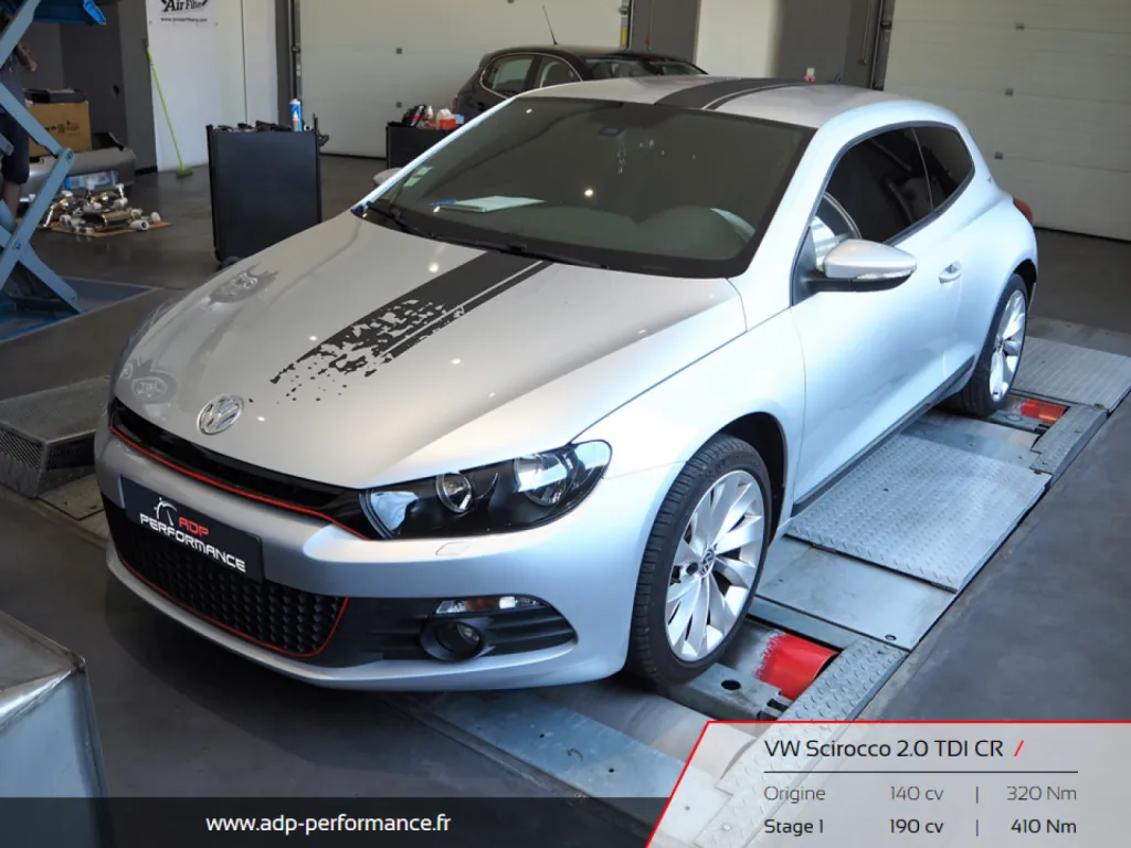 Reprogrammation moteur La Ciotat - VW Scirocco 2.0 TDI CR 140 - ADP Performance
