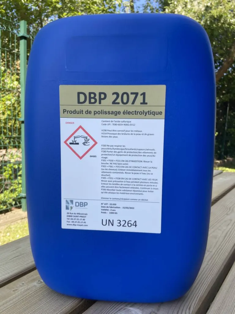 DBP 2071 - Produit pour bain électrolytique de polissage des inox - Allier (03)