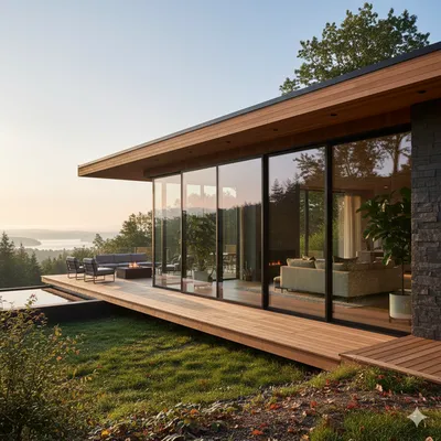 baies-vitrées coulissante avec triple vitrage