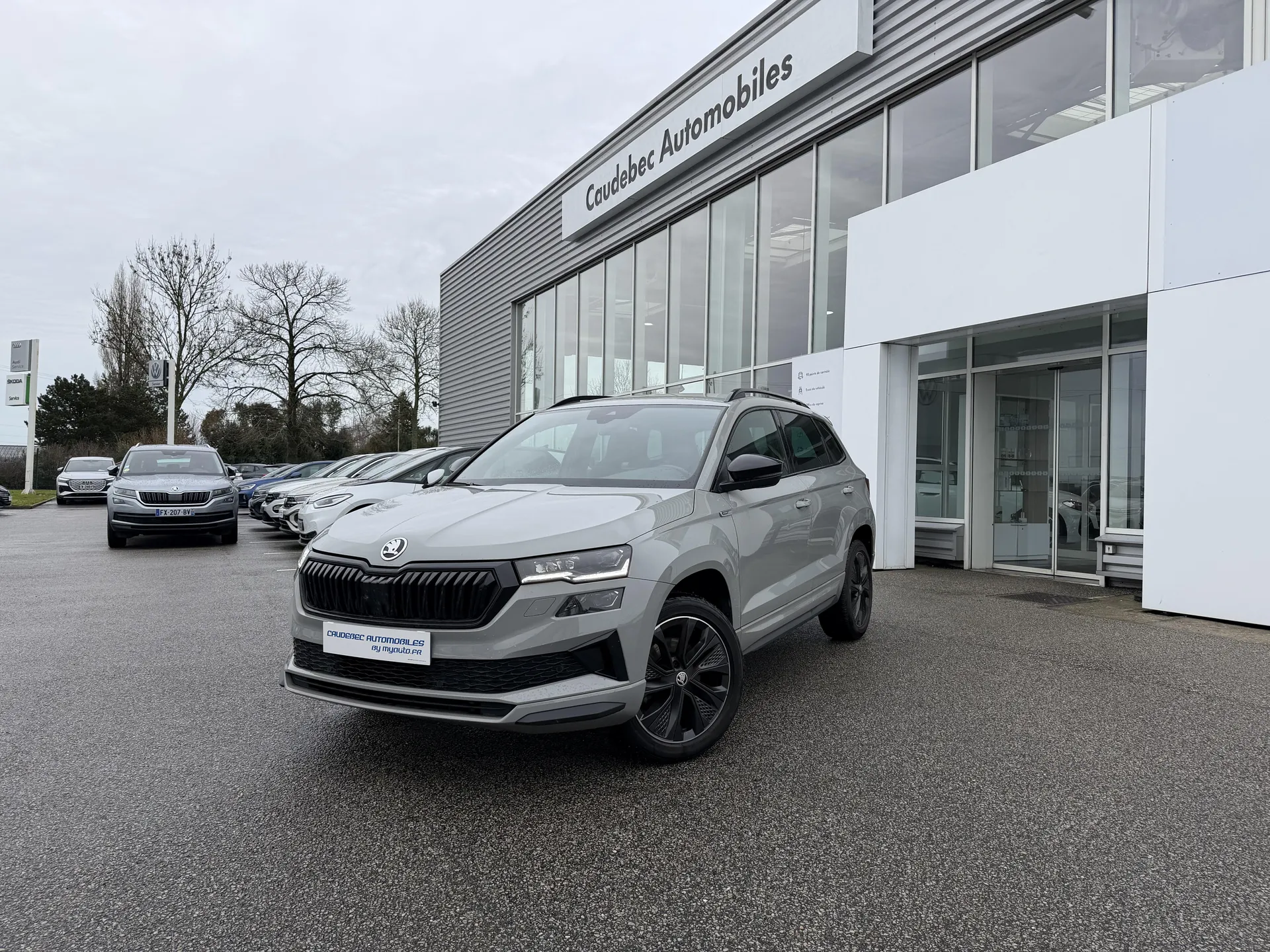 Skoda Karoq Sportline occasion 2023 au Havre : SUV diesel boîte automatique DSG7 disponible chez Caudebec Automobiles