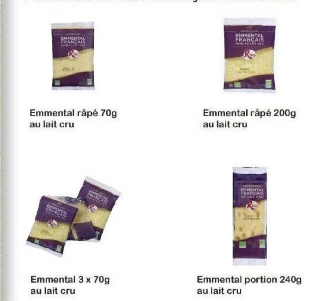 Emmental râpé bio en gros format pour professionnels