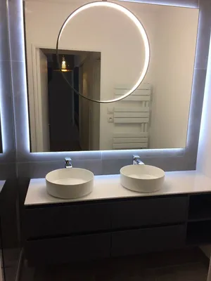 grand miroir avec applique led