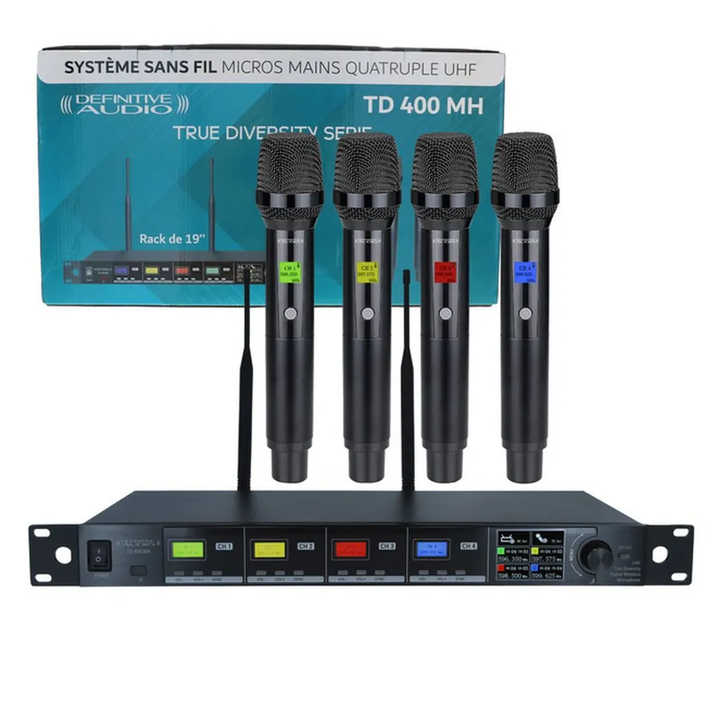 DEFINTIVE AUDIO TD 400 MH Micro Quadruple UHF - True Diversity Serie