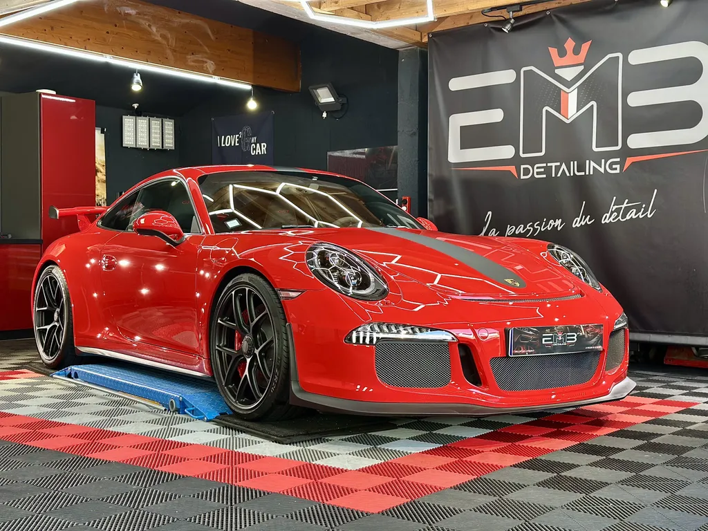 traitement céramique et protection PPF face avant porsche 991 GT3 sur lyon 