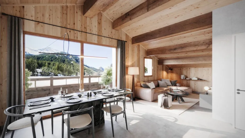 Programme Pralognan la vanoise Le chalet du plateau : appartement T4 entièrement rénové avec vue dégagée sur la montagne