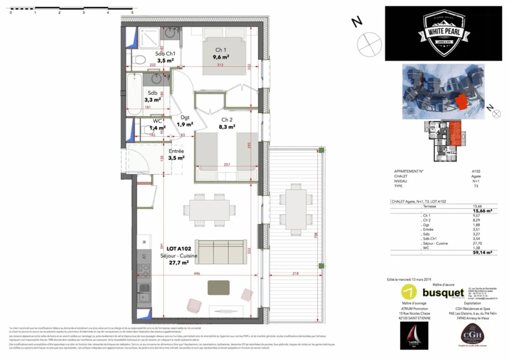 Appartement 3 chalet G La Plagne entièrement équipé et meublé