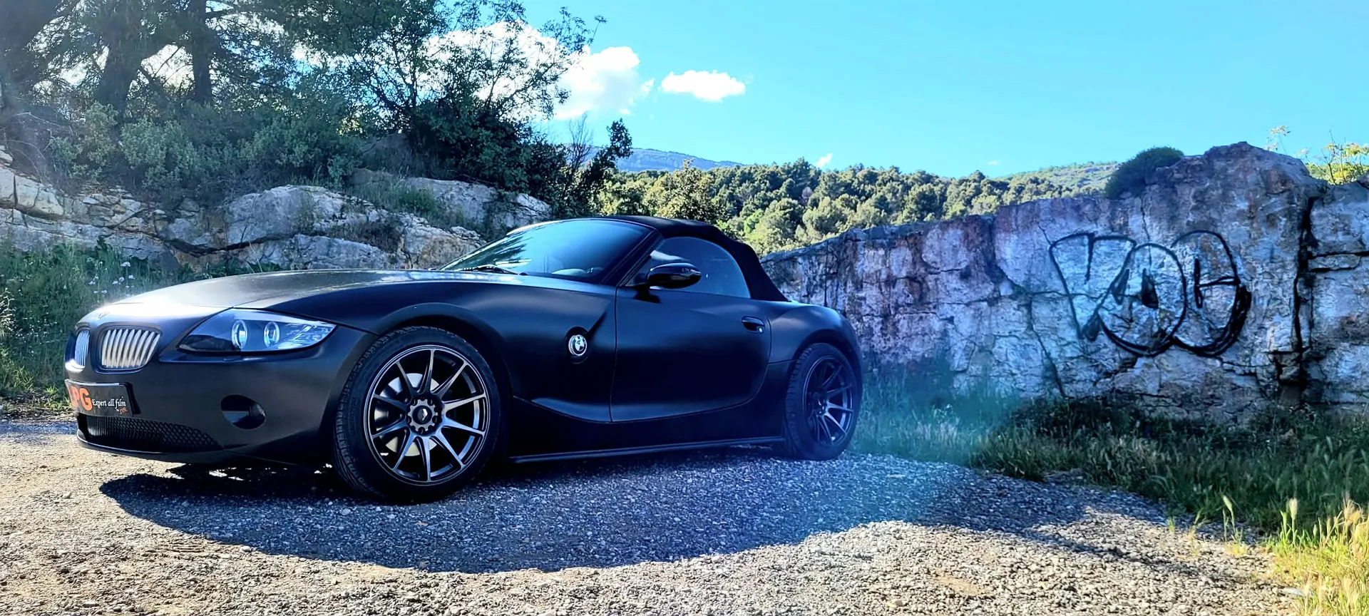 Total covering BMW Z4 satin black Arlon 