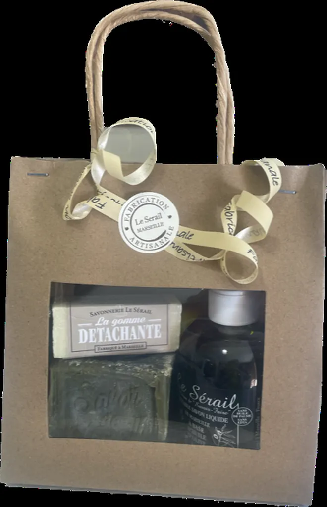 Sachet kraft cadeau savon de Marseille
