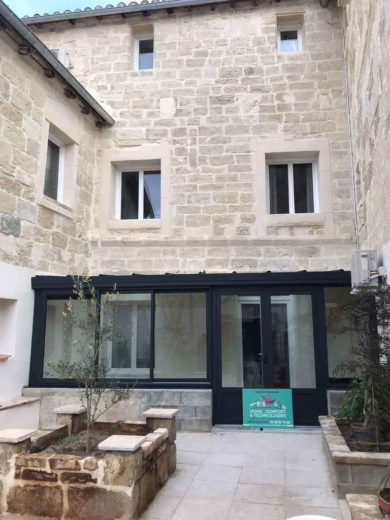 Véranda anthracite  Aimargues près de Nîmes dans le Gard 30