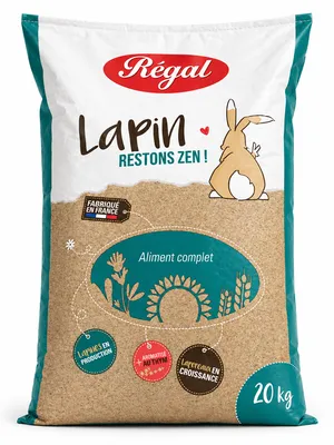 Aliment lapin Régal – nutrition complète riche en fibres pour santé et bien-être des lapins