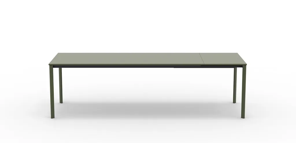 Table extensible outdoor design en acier galvanisé par Vermobil disponible chez Ginette Design à Labège proche Toulouse