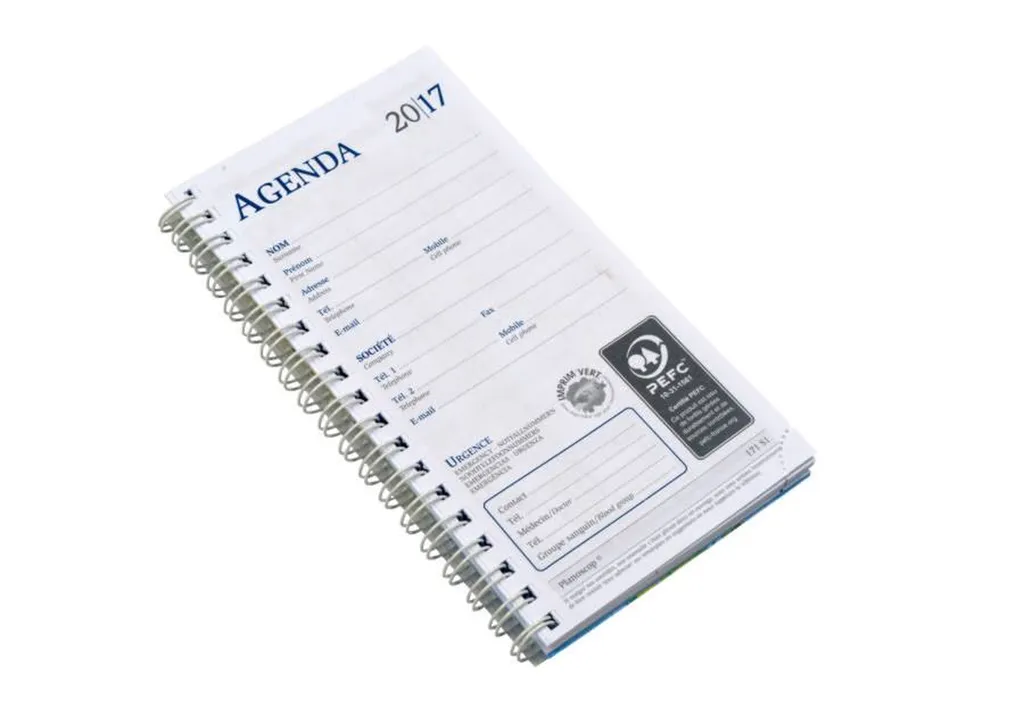 graphiste création graphique et impression de calendrier reliure metal