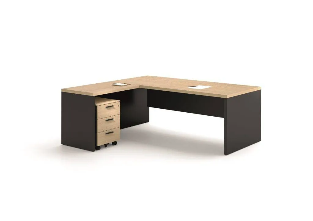 Bureau Direction bois avec retour sur caisson porteur à MONTPELLIER dans l'HÉRAULT