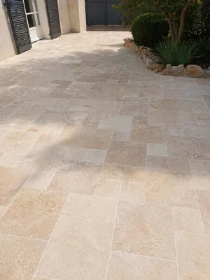 Dallage Travertin Opus Romain 1er Choix  livraison rapide toute France