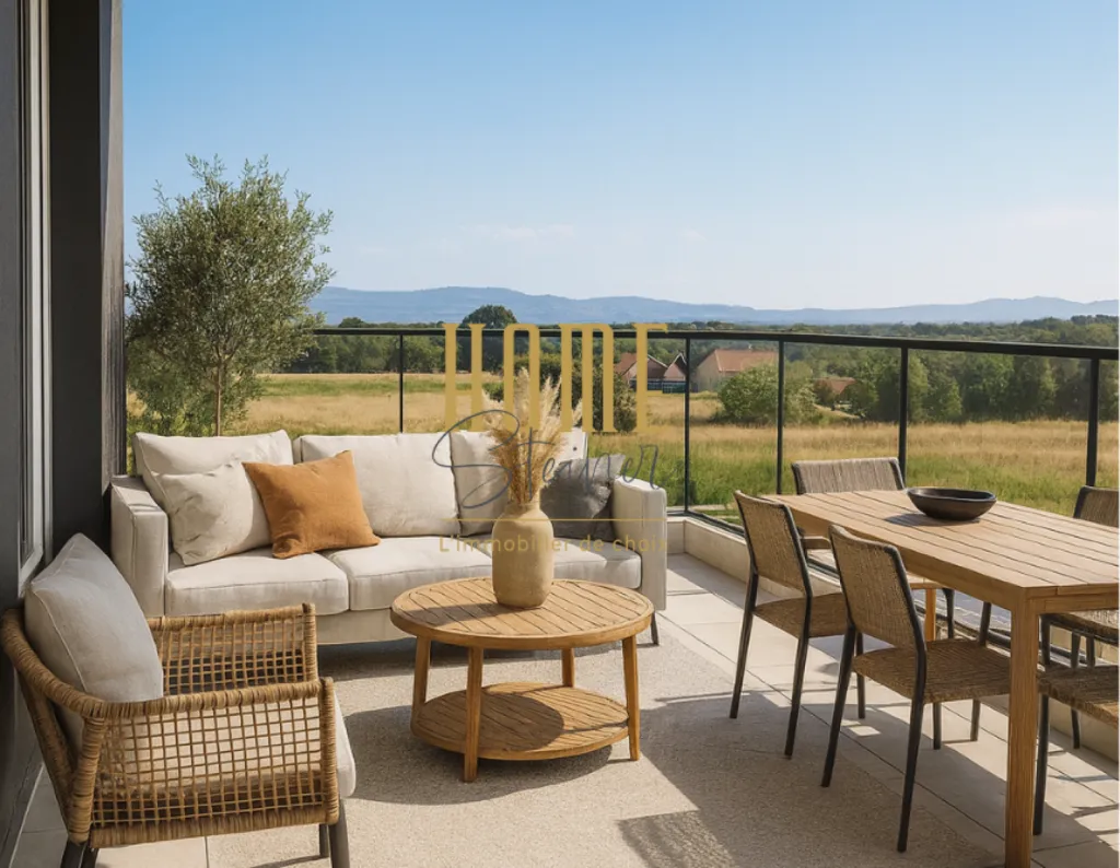 Terrasse Vue champs Haguenau