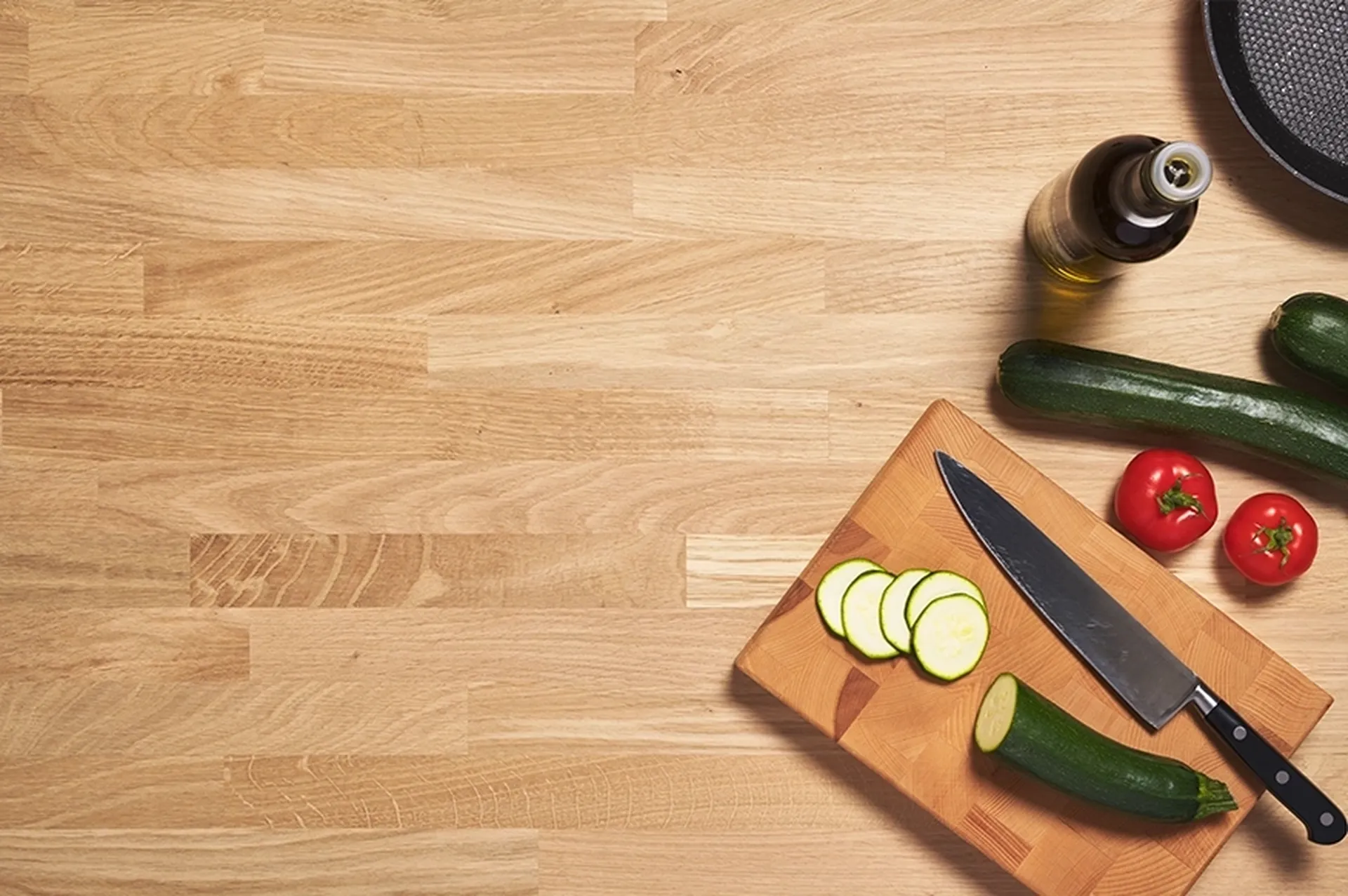 Plan de travail en bois massif