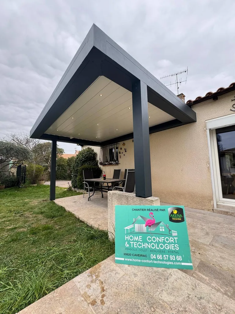 Installation d'une pergola bioclimatique sur mesure près de Nîmes dans la Vaunage