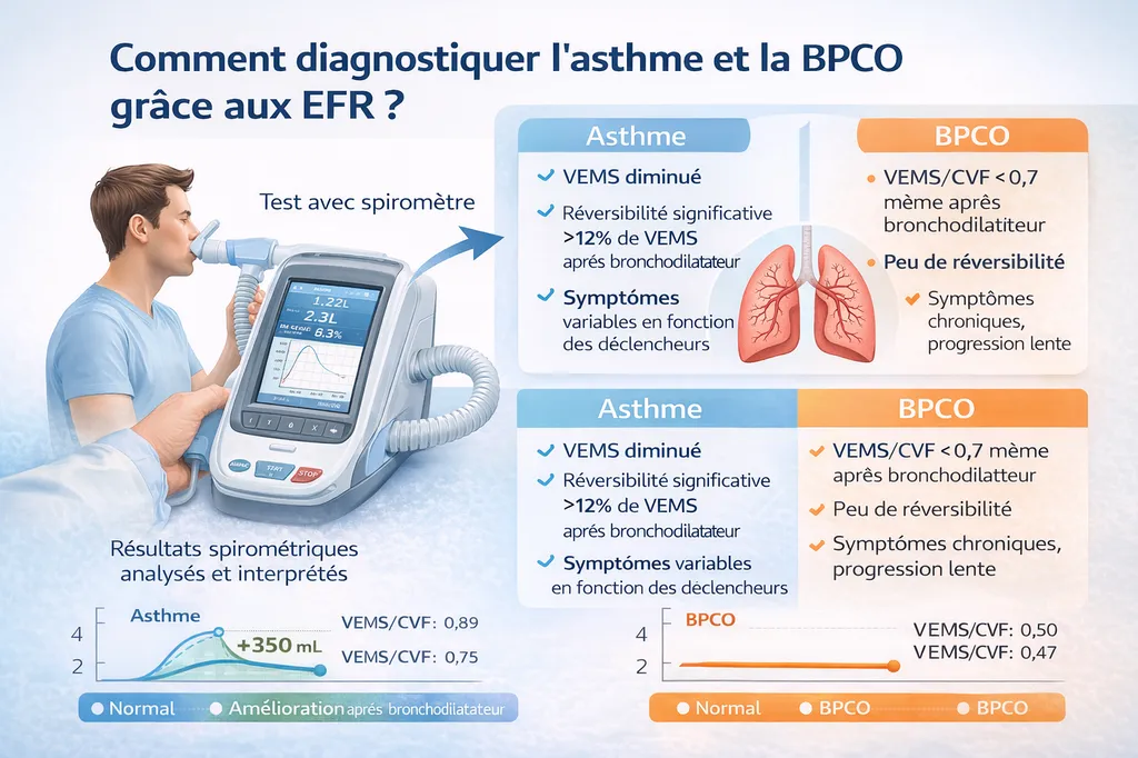Spiromètre utilisé pour réaliser des Épreuves Fonctionnelles Respiratoires à Reims