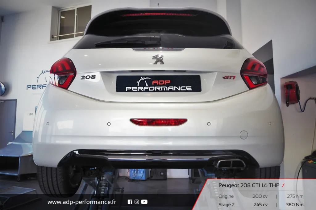 Reprogrammation moteur Stage 2 Nimes - Peugeot 208 GTI 1.6 THP 200cv - ADP Performance
