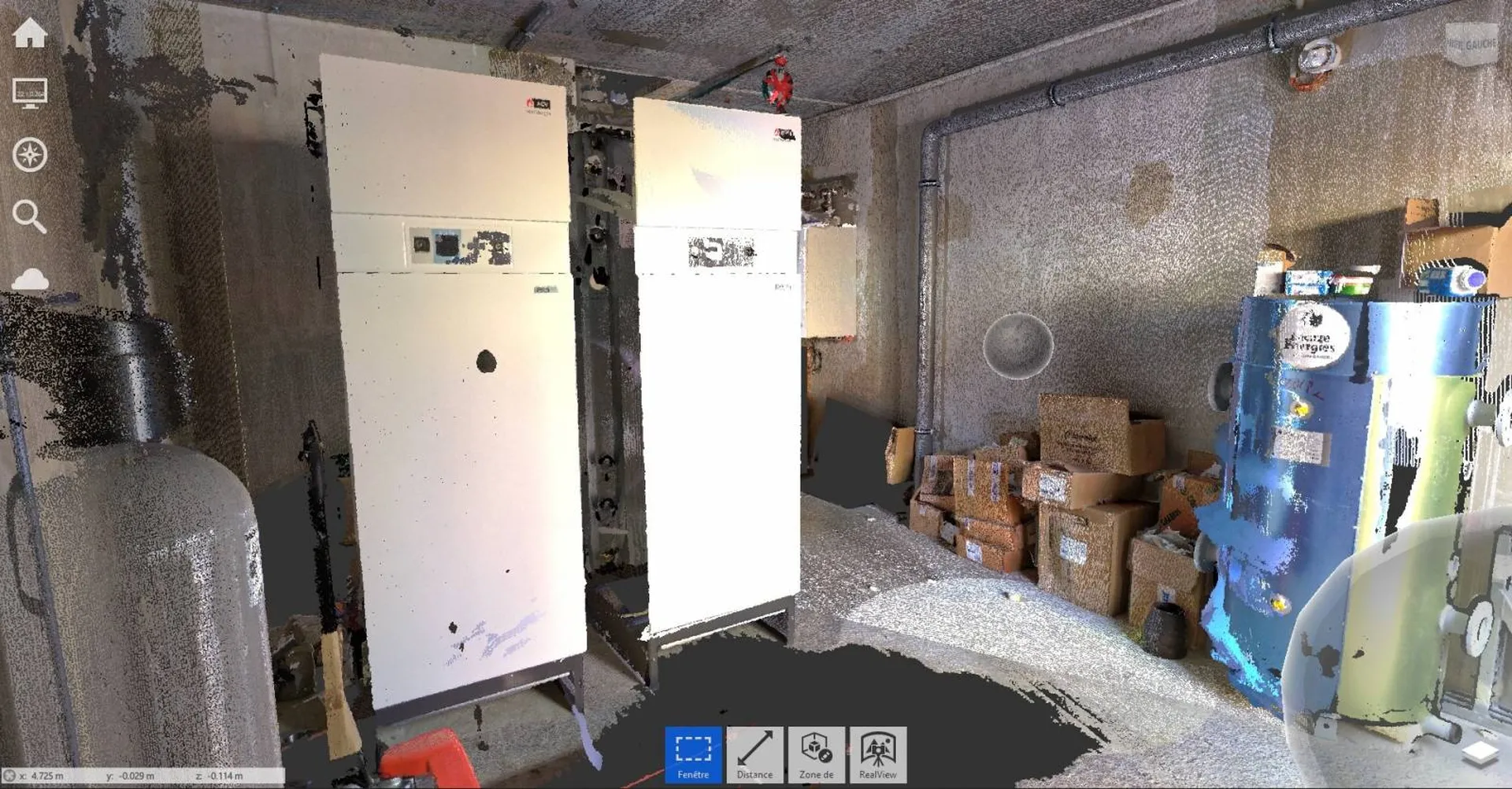 Scan laser 3D de la chaufferie